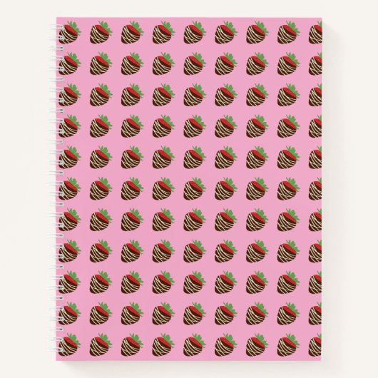 Carnet Fraise enrobée de chocolat (Devant)
