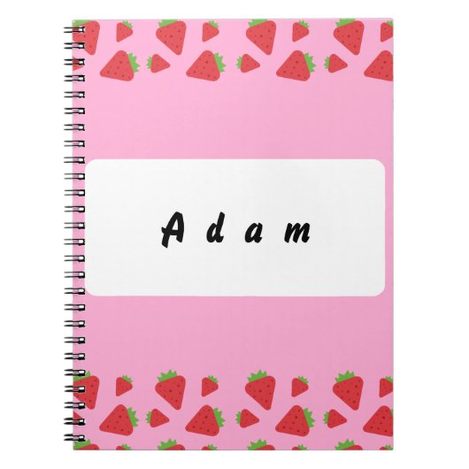 Carnet Fraise personnelle (Devant)