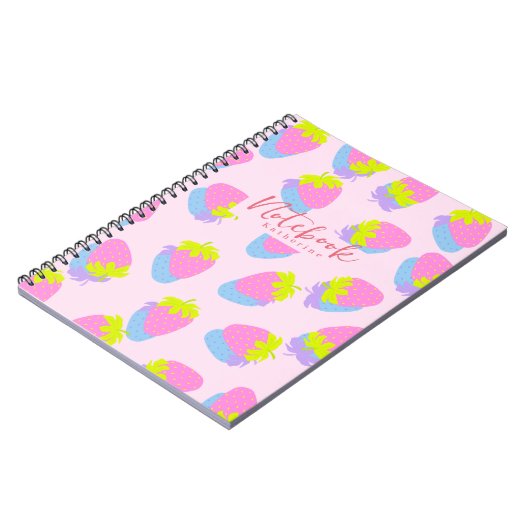 Carnet Fraise rose (Côté gauche)