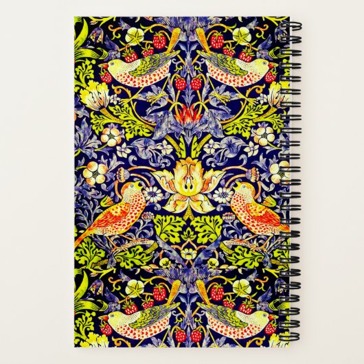 Carnet Fraise Thief Oiseaux William Morris (Verso)