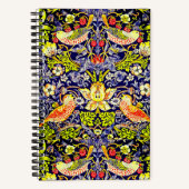 Carnet Fraise Thief Oiseaux William Morris (Recto)