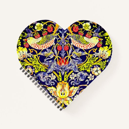 Carnet Fraise Thief Oiseaux William Morris (Devant)