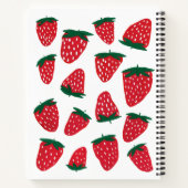 Carnet Fraises d'été bio - rouge et vert (Dos)