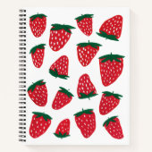 Carnet Fraises d'été bio - rouge et vert (Devant)