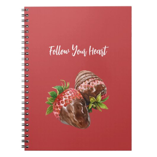 Carnet Fraises enrobées de chocolat (Devant)