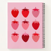Carnet Fraises Esthétiques Roses Et Rouges Préppines (Dos)