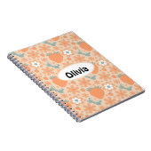 Carnet Fraises et fleurs rétro mignonnes (Côté Droit)