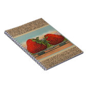 Carnet Fraises Géant Antique Fruit Amusement (Côté Droit)