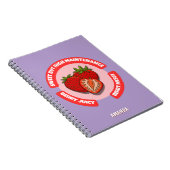 Carnet Fraises juteuses sucrées design de fruits d'été (Côté Droit)