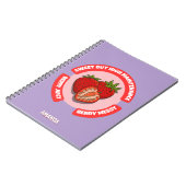 Carnet Fraises juteuses sucrées design de fruits d'été (Côté gauche)