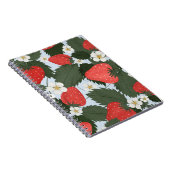 Carnet Fraises : motif de fruits d'été. (Côté Droit)