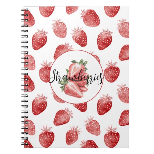 Carnet Fraises rouges Fruit   (Devant)