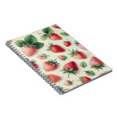 Carnet Fraises sur Crème Aquarelle Baies (Côté Droit)