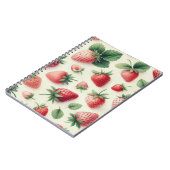 Carnet Fraises sur Crème Aquarelle Baies (Côté gauche)