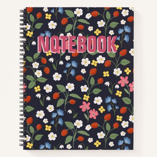 Carnet Framboise à motifs (Devant)