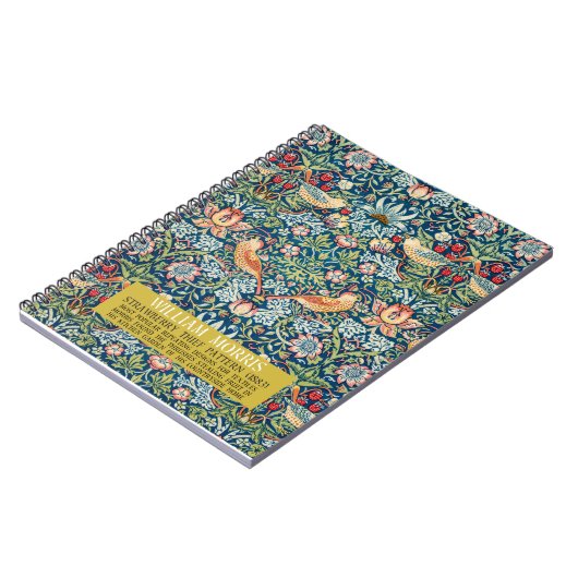 Carnet Frameur de fraises - Conception de William Morris (Côté gauche)