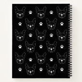 Carnet Français Bulldog Frenchie Motif personnalisé Noir (Dos)