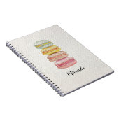 Carnet Français Macarons aquarelle peinte à la main (Côté Droit)