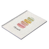 Carnet Français Macarons aquarelle peinte à la main (Côté gauche)
