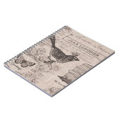 Carnet français vintage d'oiseau (Côté gauche)