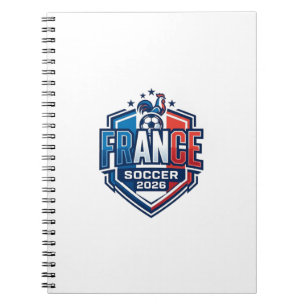 Carnet France Football 2026 Football Gras Typographie Pay
