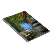 Carnet France, Les Baux de Provence, patio de café (Côté Droit)