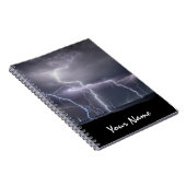 Carnet Frappe de foudre orage noir et violet photo (Côté Droit)