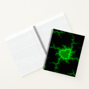 Carnet Frappes de foudre verte Alien en Pitch noir