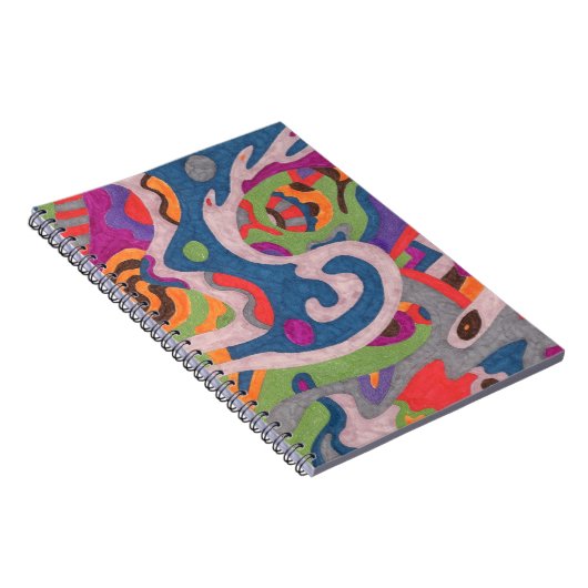 Carnet "Fred the Cosmic Worm" Art Abstrait (Côté Droit)