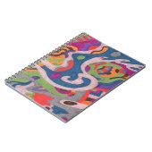 Carnet "Fred the Cosmic Worm" Art Abstrait (Côté gauche)