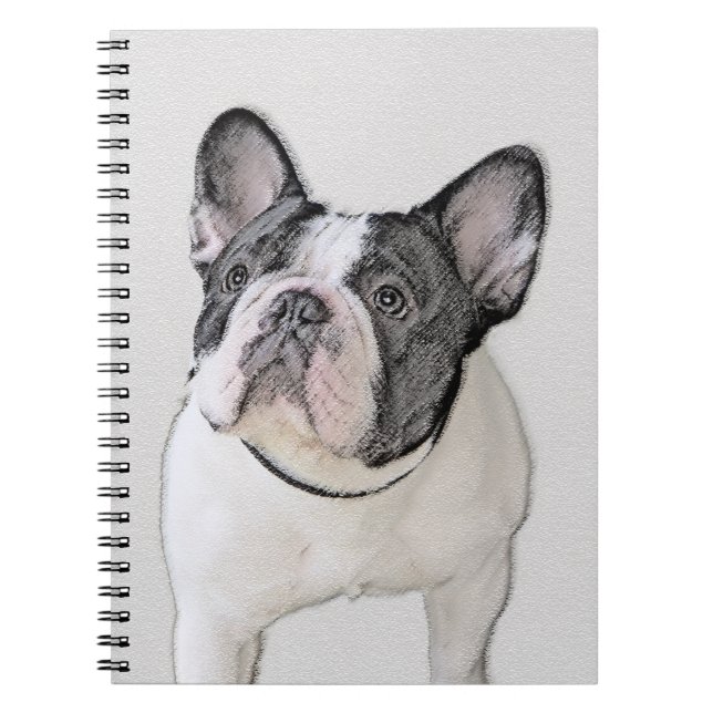 Carnet French Bulldog (Brindle Pied) Painting - Dog Art (Devant)