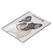 Carnet French Bulldog (Brindle Pied) Painting - Dog Art (Côté gauche)