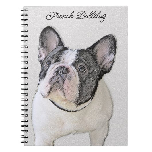 Carnet French Bulldog (Brindle Pied) Painting - Dog Art (Devant)