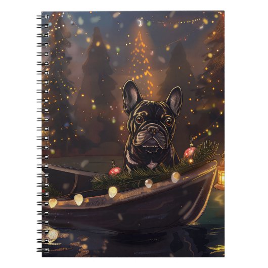 Carnet French Bulldog Christmas Festive Voyage (Devant)
