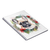 Carnet French Bulldog Christmas Wreath Festive Pup (Côté Droit)