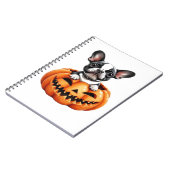 Carnet French Bulldog Happy Halloween Classique citrouill (Côté gauche)