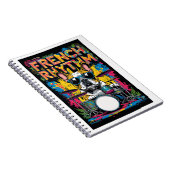 Carnet French Bulldog Playing Drums (Côté Droit)