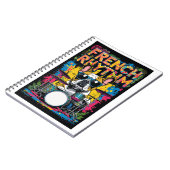 Carnet French Bulldog Playing Drums (Côté gauche)