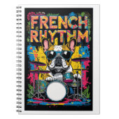 Carnet French Bulldog Playing Drums (Devant)