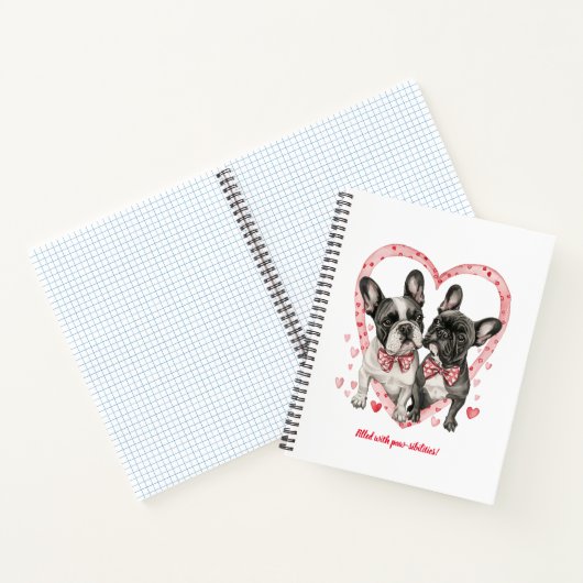 Carnet French Bulldog Valentines Day Woof-tastic Fun (Intérieur)