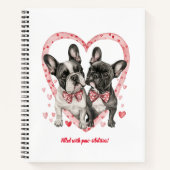 Carnet French Bulldog Valentines Day Woof-tastic Fun (Devant)