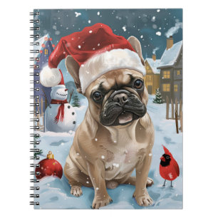 Carnet French Bulldog Winter Wonderland Christmas Joie