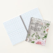 Carnet French Café Parisien Floral Bois Board (Intérieur)