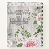 Carnet French Café Parisien Floral Bois Board (Dos)