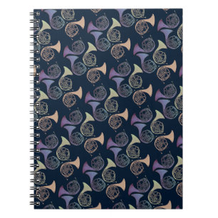 Carnet French Horns Art mignon dessin de cornes française