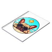 Carnet Frenchie Profitant De La Plage (Côté gauche)