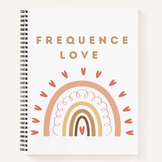 Carnet Frequence Love avec arc-en-ciel  (Devant)