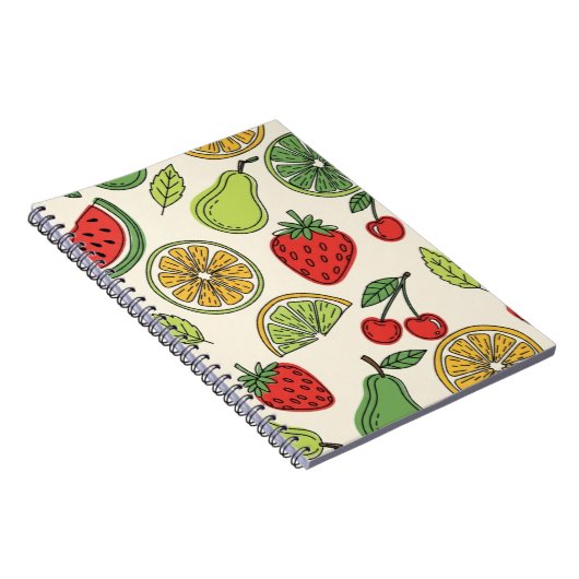 Carnet Fresh and Fun Fruit Pattern (Côté Droit)