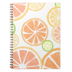 Carnet Fresh Citrus Fruits Orange Lime Lemon Pamplemousse
