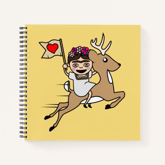Carnet Frida Kahlo | FridaMoji - Reindeer (Devant)